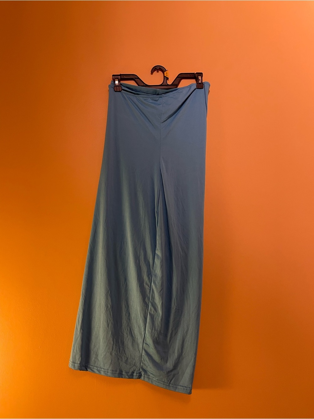 Flowy Maxi Skirt in Dusty Blue - Women's Wide Silhouette- Size Medium